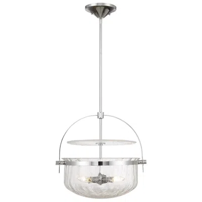 Savoy House Denmar 4-light Convertible Semi-flush Or Pendant In Polished Chrome In White