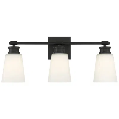 Savoy House Desmond 23" Wide Matte Black 3-light Bath Light