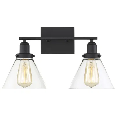 Savoy House Drake 2-light Bathroom Vanity Light In Black