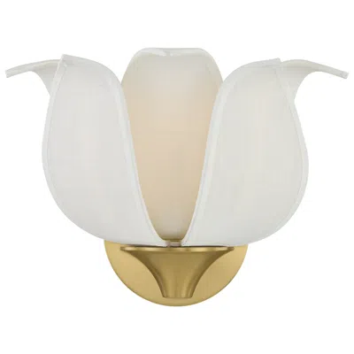 Savoy House Elsie 1-light Wall Sconce In Warm Brass By Breegan Jane In White