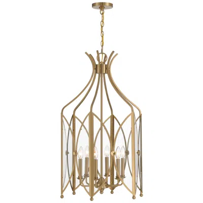 Savoy House Enclave 6-light Pendant In Noble Brass