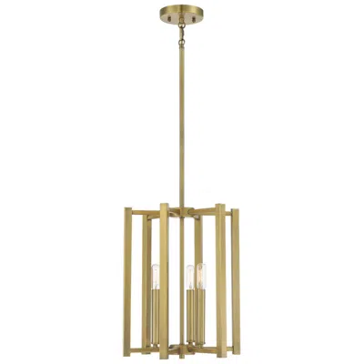 Savoy House Essentials Benson 13" Wide Warm Brass 3-light Pendant