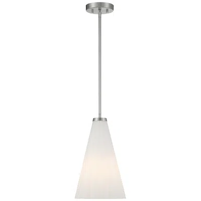 Savoy House Essentials Bristol 9" Wide Satin Nickel 1-light Pendant