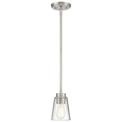 Savoy House Essentials Calhoun 5" Wide Satin Nickel 1-light Mini Penda
