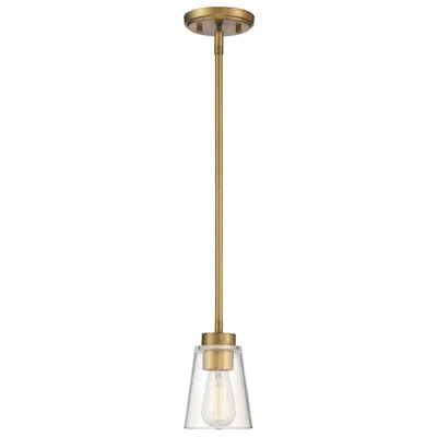 Savoy House Essentials Calhoun 5" Wide Warm Brass 1-light Mini Pendant
