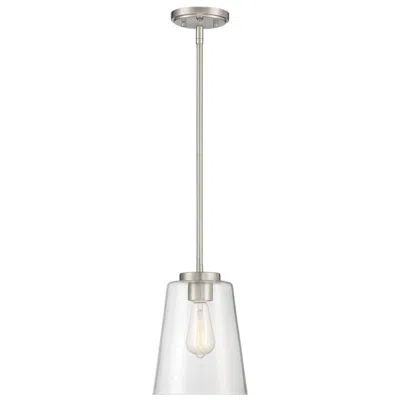 Savoy House Essentials Calhoun 8" Wide Satin Nickel 1-light Mini Penda