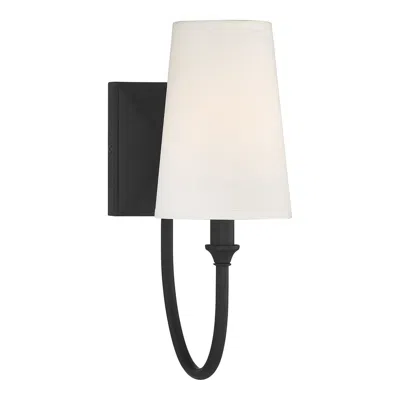 Savoy House Essentials Cameron 13" High Matte Black Wall Sconce