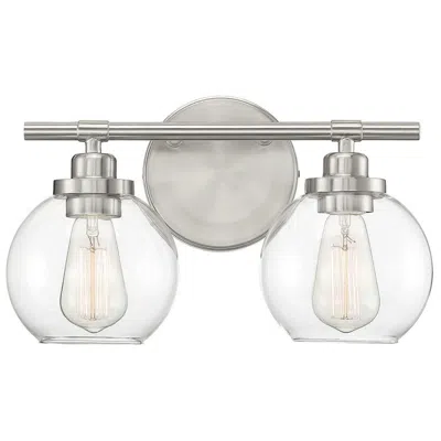 Savoy House Essentials Carson 14" Wide 2-light Satin Nickel Bath Light