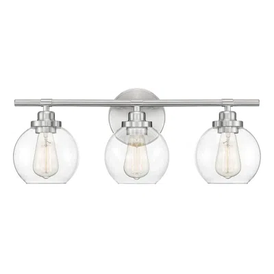 Savoy House Essentials Carson 22.5" Wide 3-light Satin Nickel Bath Lig