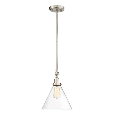 Savoy House Essentials Drake 10" Wide Satin Nickel 1-light Pendant
