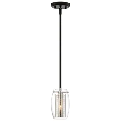 Savoy House Essentials Dunbar 4.75" Matte Black & Polished Chrome
