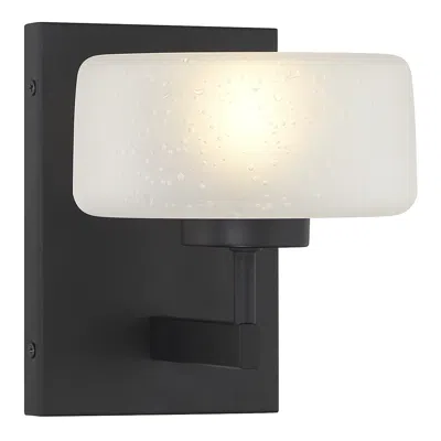 Savoy House Essentials Falster 7" High Matte Black 1-light Wall Sconce