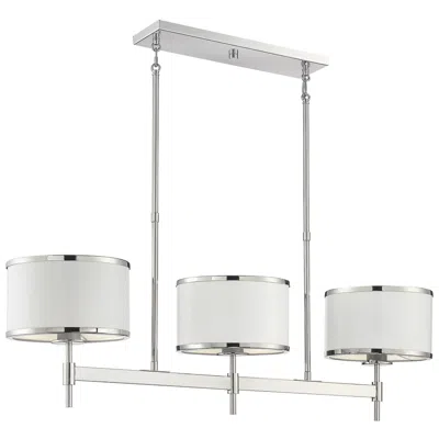 Savoy House Essentials Genry 13" Wide Polished Nickel Linear Chandelie