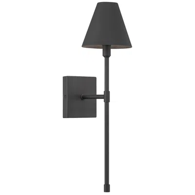 Savoy House Essentials Jefferson 20" High Matte Black 1-light Wall Sco