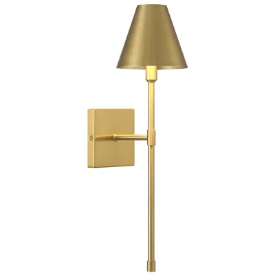 Savoy House Essentials Jefferson 20" High Warm Brass 1-light Wall Scon