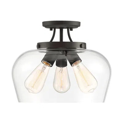 Savoy House Essentials Octave 13" Wide 3-light English Bronze Ceiling