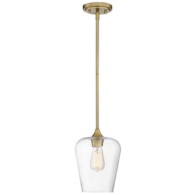 Savoy House Essentials Octave 8" Wide Warm Brass 1-light Mini Pendant