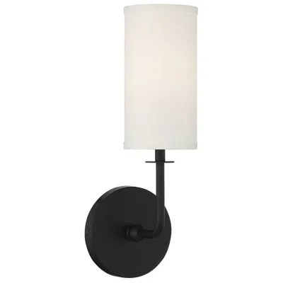 Savoy House Essentials Powell 15" High Matte Black 1-light Wall Sconce