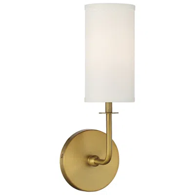 Savoy House Essentials Powell 15" High Warm Brass 1-light Wall Sconce In Gold