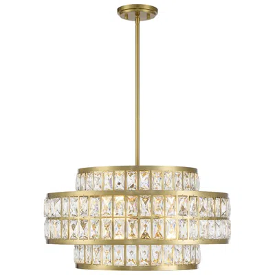 Savoy House Essentials Renzo 22" Wide Warm Brass 4-light Pendant