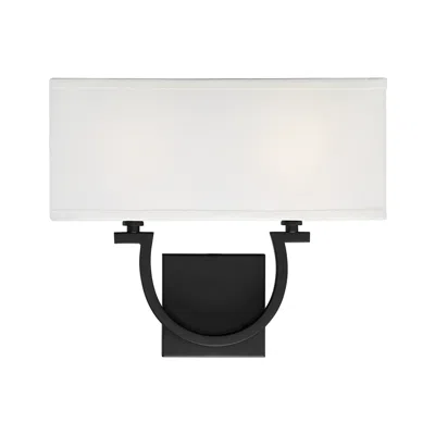 Savoy House Essentials Rhodes 12" High Matte Black 2-light Wall Sconce