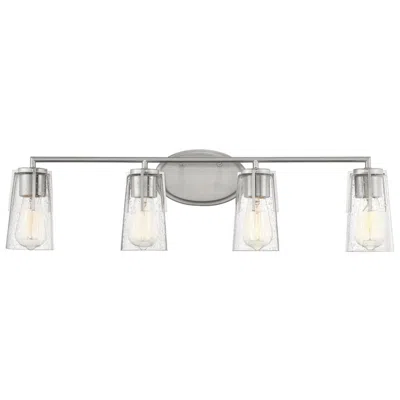 Savoy House Essentials Sacremento 32" Wide 4-light Satin Nickel Bath L