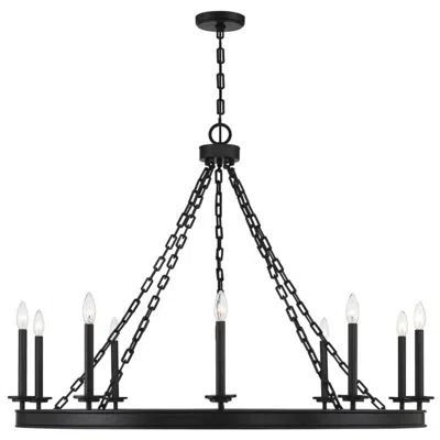 Savoy House Essentials Seville 45" Wide Matte Black 10-light Chandelie