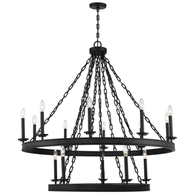 Savoy House Essentials Seville 45" Wide Matte Black 15-light Chandelie