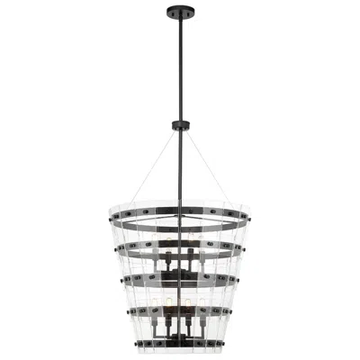 Savoy House Essentials Ventari 25" Wide Matte Black 8-light Pendant