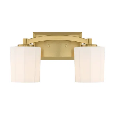 Savoy House Essentials Whitney 14" Wide 2-light Warm Brass Bath Light