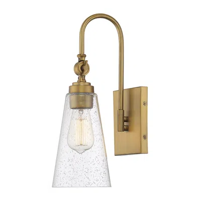 Savoy House Essentials York 16" High Warm Brass 1-light Wall Sconce