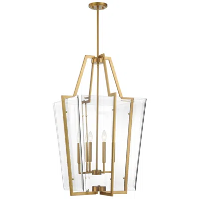 Savoy House Farell 4-light Pendant In Warm Brass In Brown