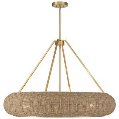 Savoy House Gaia 6-light Pendant In Warm Brass By Breegan Jane In Gold