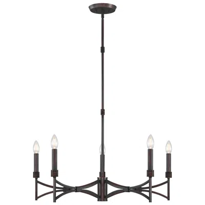 Savoy House Gardner 5-light Chandelier In Champagne Mist In Black