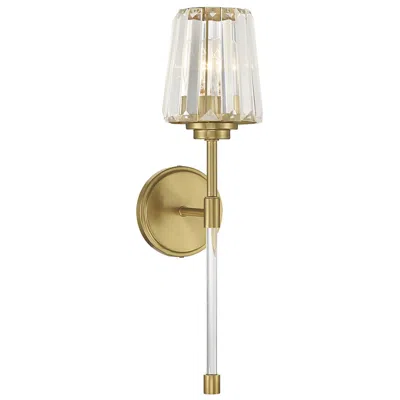 Savoy House Garnet 20 1/2" High Warm Brass Wall Sconce
