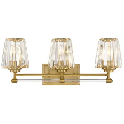 Savoy House Garnet 24" Wide Warm Brass 3-light Bath Light