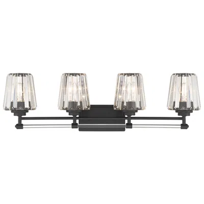 Savoy House Garnet 32" Wide Matte Black 4-light Bath Light