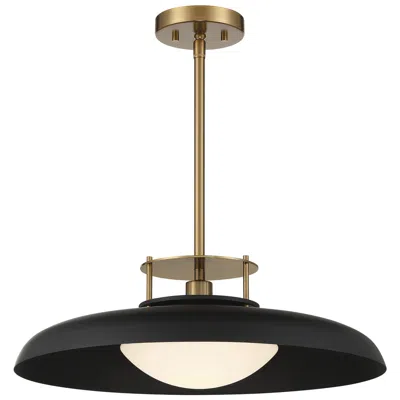 Savoy House Gavin 20" Wide Warm Brass And Matte Black Pendant Light