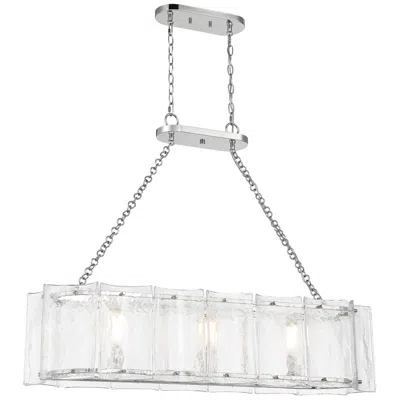 Savoy House Genry 41" Wide Polished Nickel 3-light Linear Chandelier