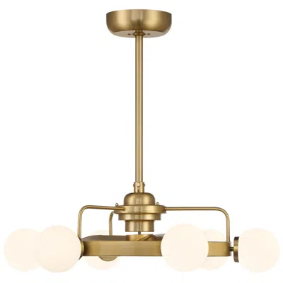 Savoy House Gibson 7-light Fan D'lier In Warm Brass In Gold