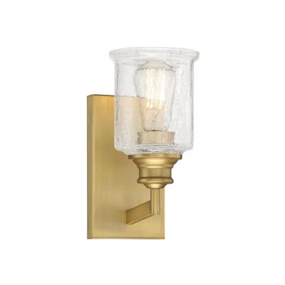 Savoy House Hampton 10" High Warm Brass Wall Sconce