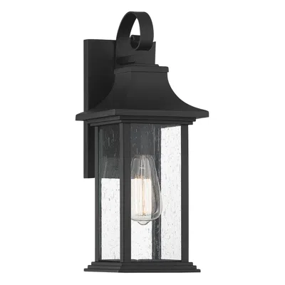 Savoy House Hancock 17.25" High Matte Black 1-light Outdoor Wall Light