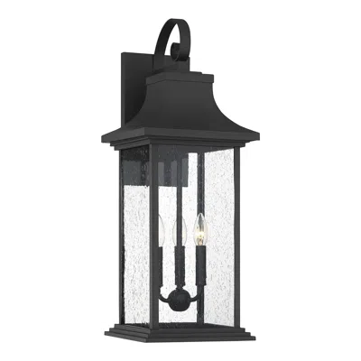 Savoy House Hancock 27.75" High Matte Black 3-light Outdoor Wall Light