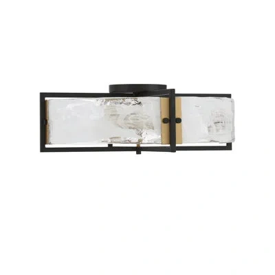 Savoy House Hayward 4-light Ceiling Light In Matte Black With Warm Brass Accents