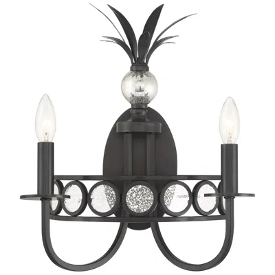 Savoy House Hearst 2-light Wall Sconce In Black Tourmaline