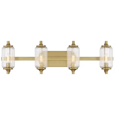 Savoy House Holton 32" Wide Warm Brass 4-light Bath Light