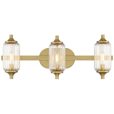 Savoy House Holton 3-light Bathroom Vanity Light In Warm Brass