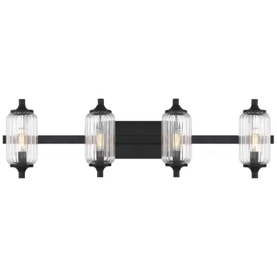 Savoy House Holton 4-light Bathroom Vanity Light In Matte Black