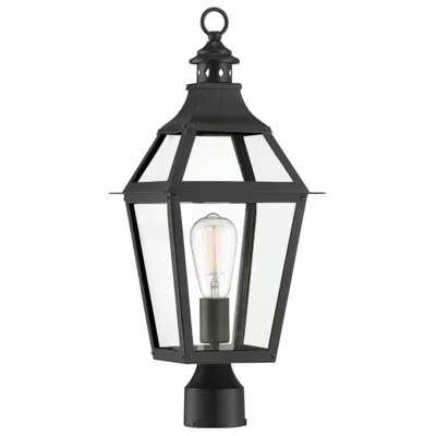 Savoy House Jackson 22 3/4" High Black With Gold Outdoor Post Light
