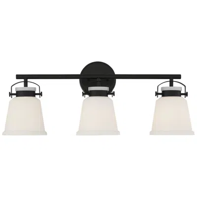 Savoy House Kaden 26" Wide Matte Black 3-light Bath Light